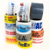 Custom Printed Tape - 3" x 1000 yd Black 2.2 mil PVC Carton Sealing Tape, 4 rolls/case, 1 color